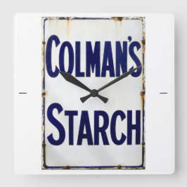 Bra gamla Stärkelsedagar. Fyrkantig Klocka