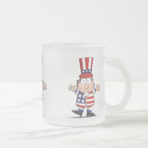 Bra gamla USA Frostad Glasmugg