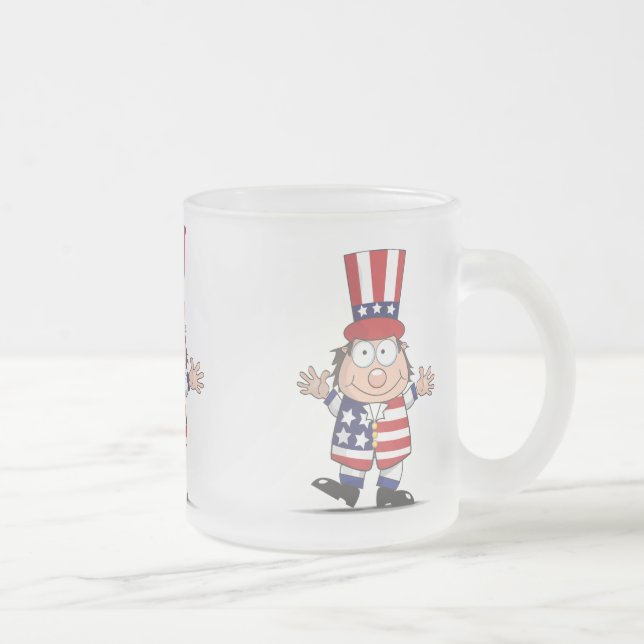 Bra gamla USA Frostad Glasmugg (Höger)