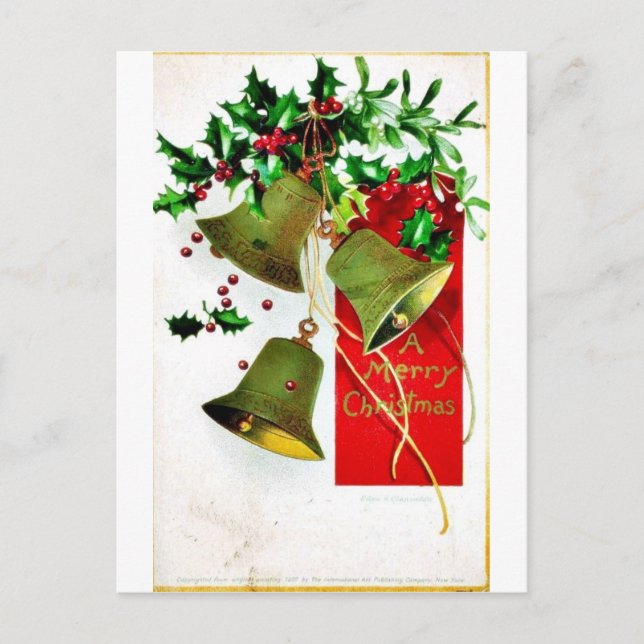 Bra Gammal jul Helg Vykort (Framsida)