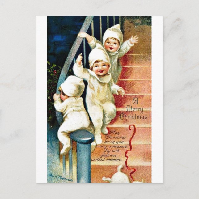 Bra gammal jul helg vykort (Framsida)