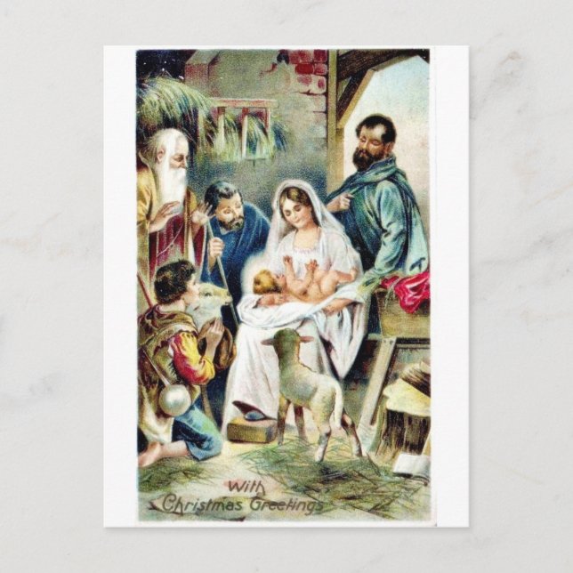 Bra Gammal jul Helg Vykort (Framsida)