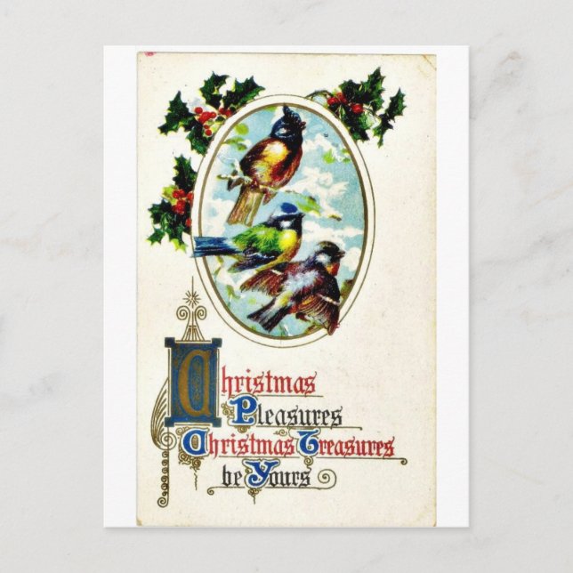 Bra gammal jul helg vykort (Framsida)