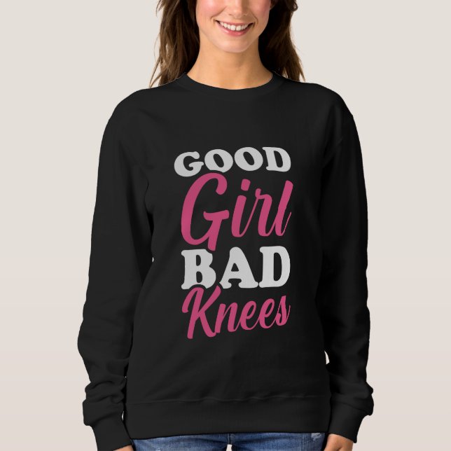 Bra Girl Bad Knees 2 T Shirt (Framsida)