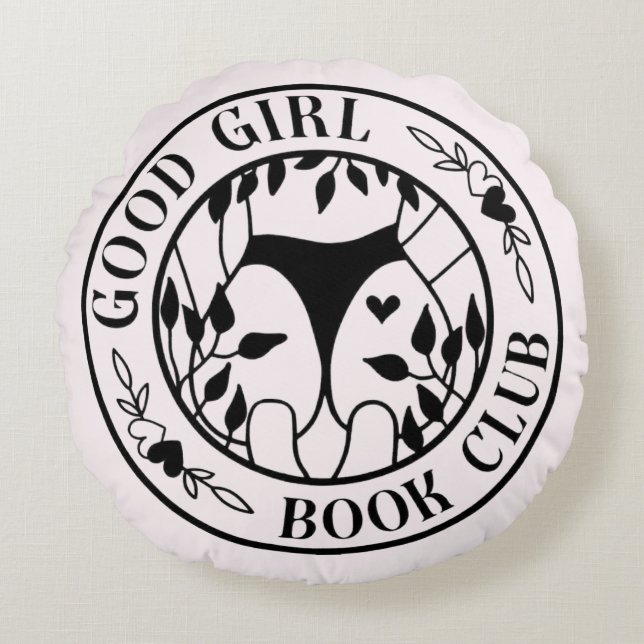 Bra Girl Bok Klubb Pillow Rund Kudde (Framsidan)