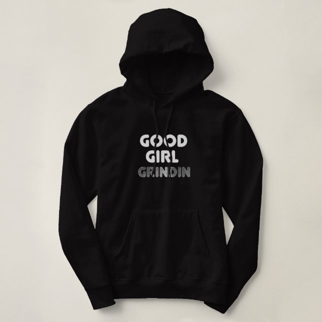 Bra Girl Grindin Hoodie Tee Shirt (Design framsida)