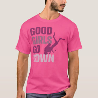 Bra Girls går nedlustigt Cute Divinglustig Diving T Shirt