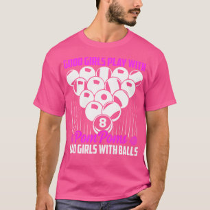 Bra Girls leker med Pompoms Billard Snooker Billi T Shirt