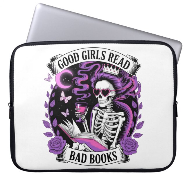 Bra Girls Read Bad Bokar Laptop Fodral (Framsidan)