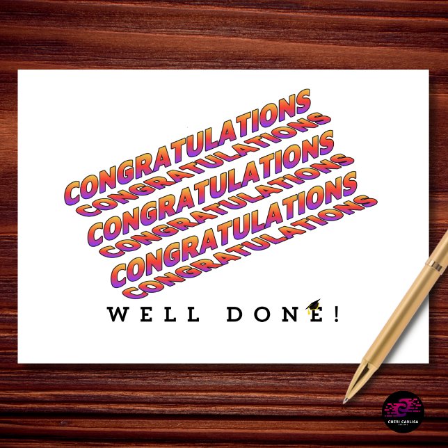 Bra gjort examen Grattis Kort (WELL DONE. Nothing more needs to be said. 🎓)