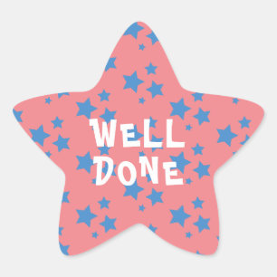 Bra gjort Lärare Encouragement Star Sticker Stjärnformat Klistermärke