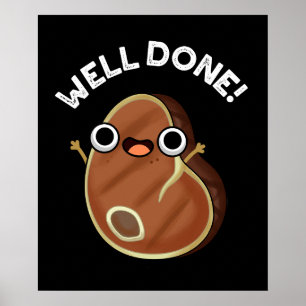 Bra gjort Mörk BG för Steak Pun Poster