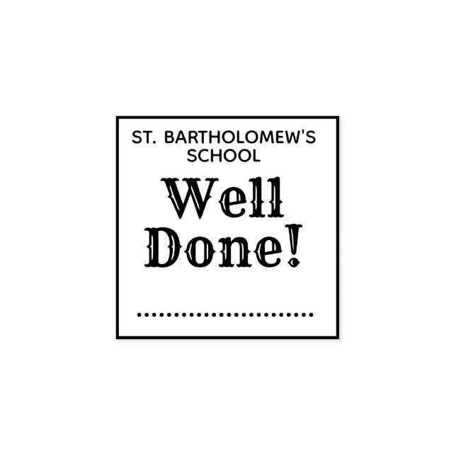 Bra gjort skollärararbete stämpel (Tryck)