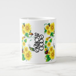 Bra God Blommigt Hälsning Jumbo Mugg