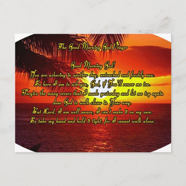Bra God God God böner Vykort (Framsida)