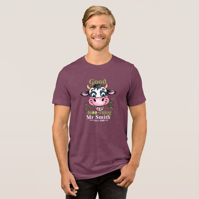 Bra God God God morgon Cow T Shirt (Framsida Full)