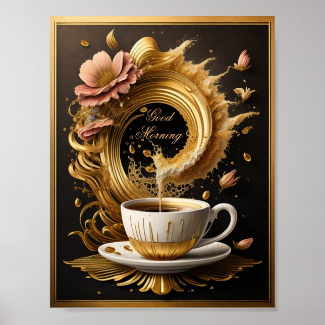 Bra God morgon Art-kaffe Poster (Framsidan)