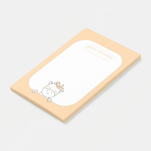 Bra God morgon Cute Cow Post-it Block