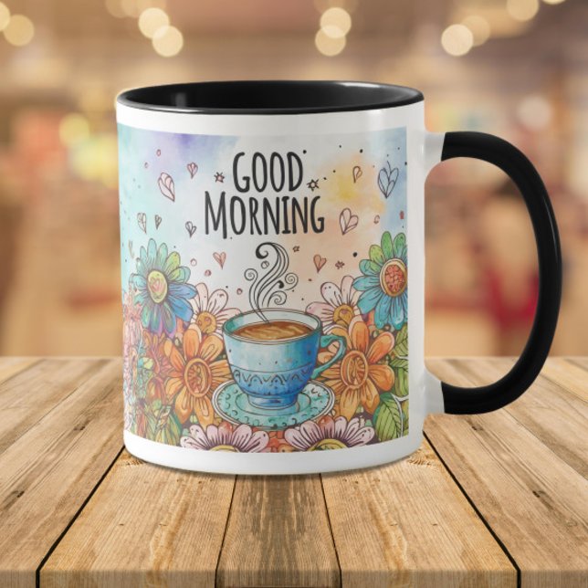 Bra God morgon Doodle-kaffe Mugg (Skapare uppladdad)