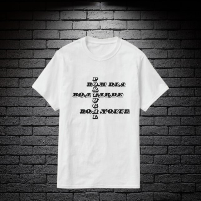 Bra God morgon eftermiddag kväll på portugisiska T Shirt (Skapare uppladdad)