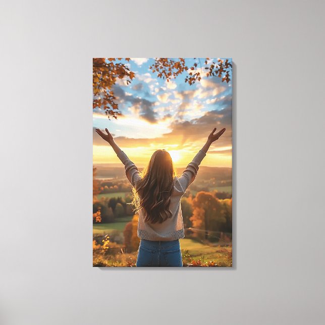 Bra God morgon Fall Canvastryck (Framsida)