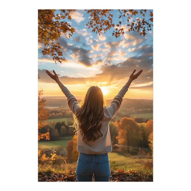 Bra God morgon Fall Fototryck (Framsidan)