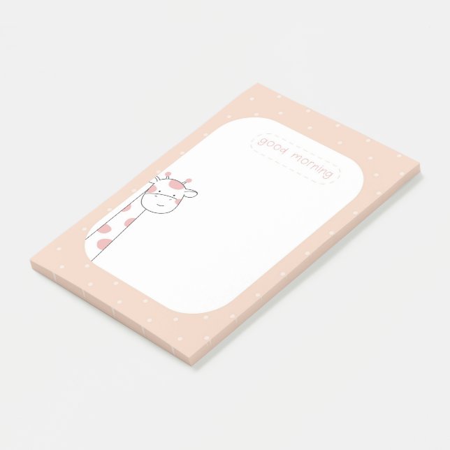 Bra God morgon Giraffe Post-it Block (Vinklad)