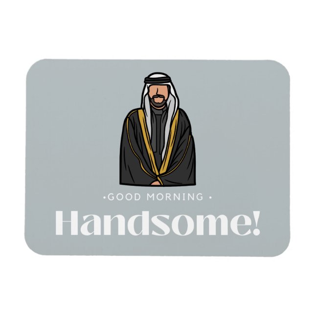 "Bra God morgon Handsome" Arab Man Magnet (Horisontell)