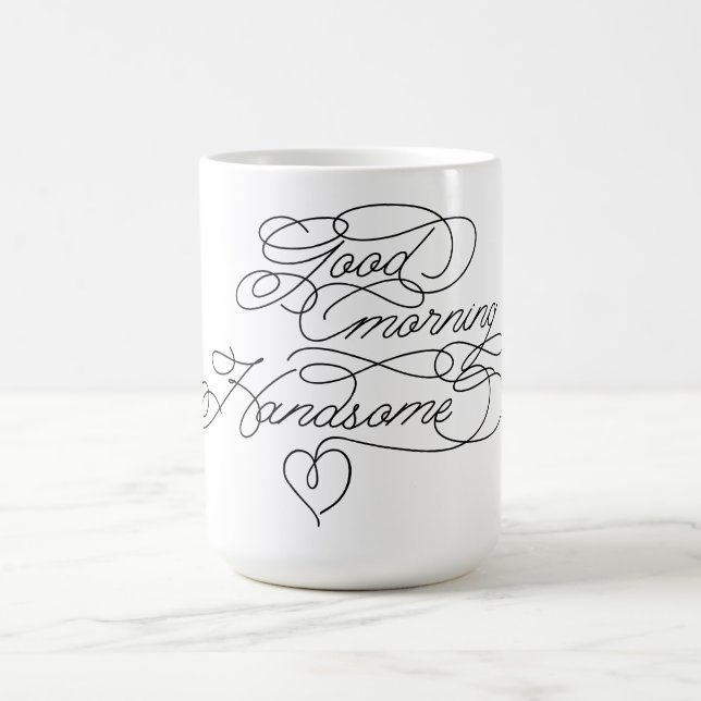 Bra God morgon Handsome Cute Boykompis Kärlek Cita Kaffemugg (Center)