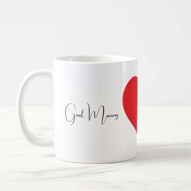Bra God morgon Heart Mugg - Romantic Coffee Kopp G (Vänster)