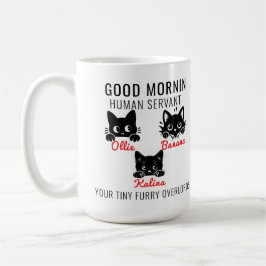 Bra God morgon Kat Human Servant =- Perfekt Cat KÄ Kaffemugg