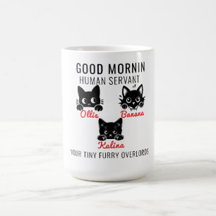 Bra God morgon Kat Human Servant =- Perfekt Cat KÄ Kaffemugg