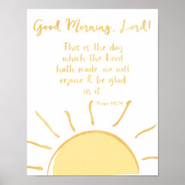 Bra God morgon med Bible Verse Psalms Poster