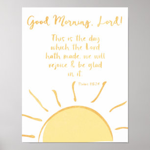 Bra God morgon med Bible Verse Psalms Poster