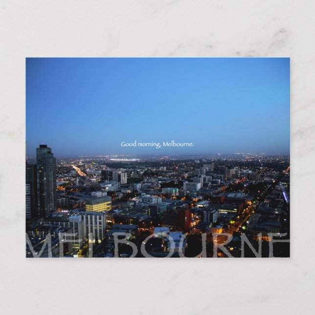 Bra God morgon, Melbourne Vykort (Framsida)