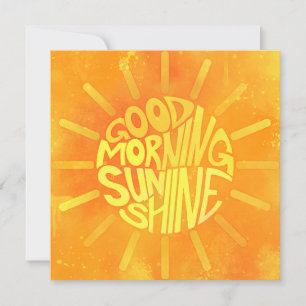 Bra God morgon, Sunshine! Anteckningskort