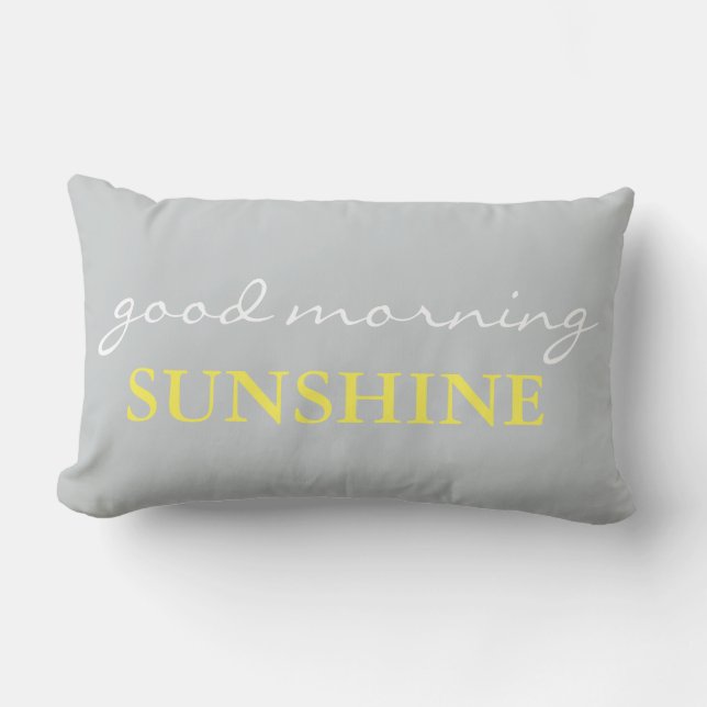 "Bra God morgon Sunshine" Dekorfolie Lumbarkudde (Framsida)
