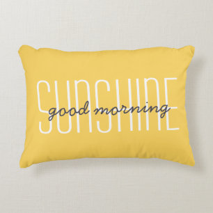 Bra God morgon Sunshine Gult Decorative Prydnadskudde