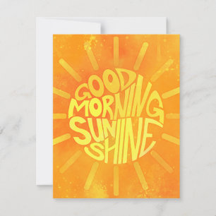 Bra God morgon, Sunshine! Tack Kort