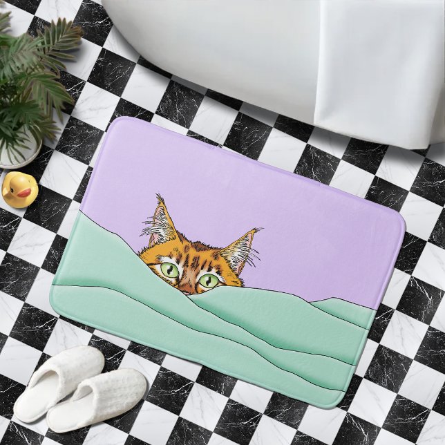Bra God Orange Cat Funny Badrumsmatta (Skapare uppladdad)