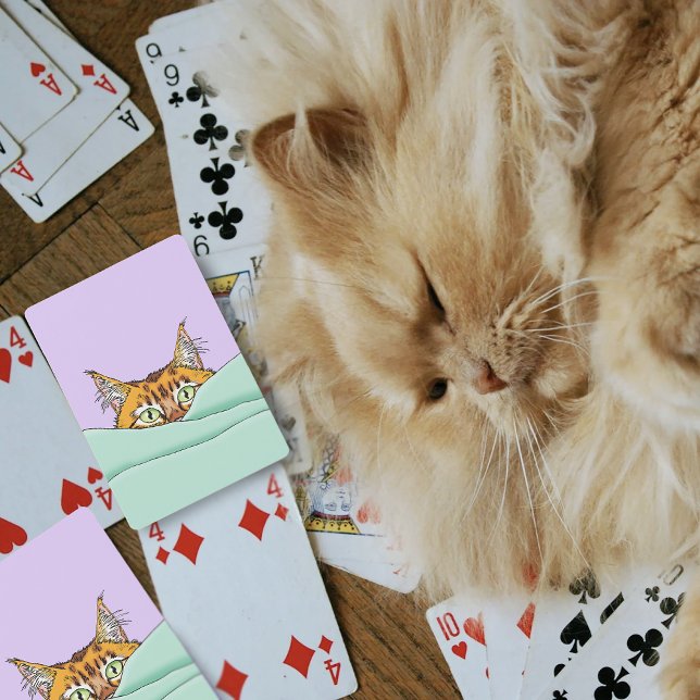 Bra God Orange Cat Funny Casinokort (Skapare uppladdad)