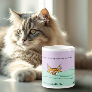 Bra God Orange Cat Funny Kaffemugg