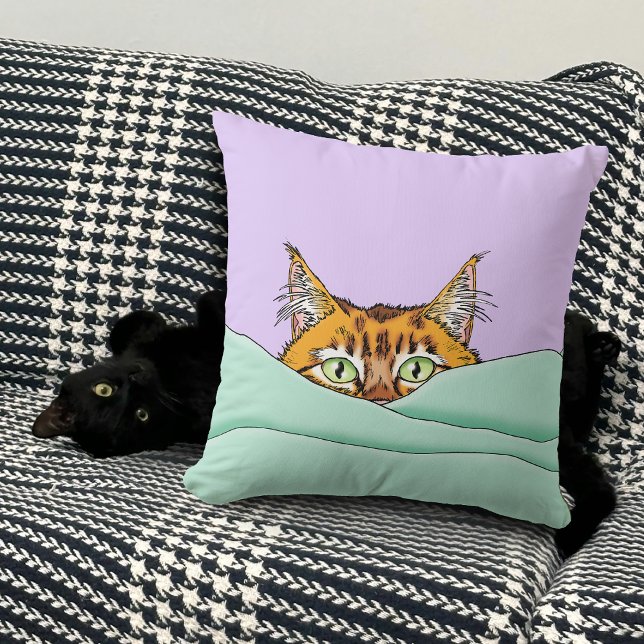 Bra God Orange Cat Funny Kudde (Skapare uppladdad)
