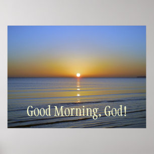 Bra God Sunrise, inspirerande kristen Poster
