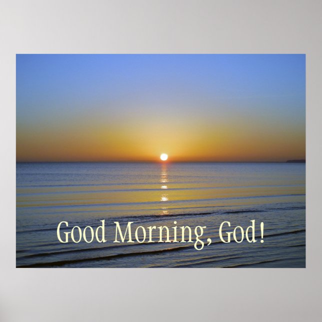 Bra God Sunrise, inspirerande kristen Poster (Framsidan)