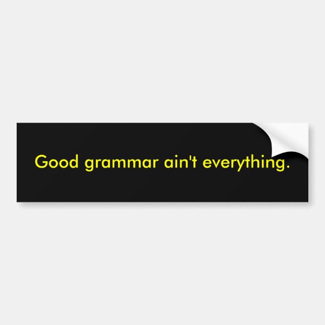 Bra grammatik är inte allt bildekal (Framsidan)