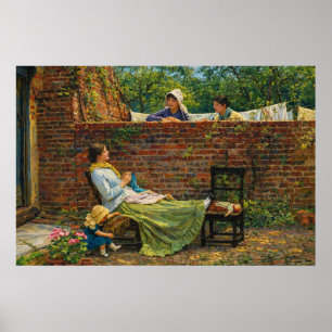 Bra grannar av John William Waterhouse Poster