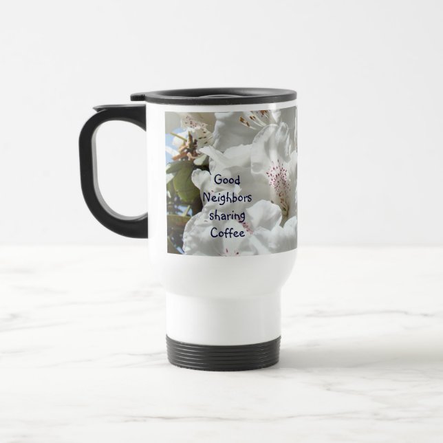 Bra grannar som delar kaffemugg Rhododendrons (Vänster)