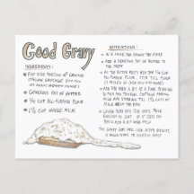 Bra Gravy Recipe-vykort