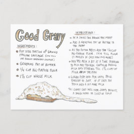 Bra Gravy Recipe-vykort Vykort